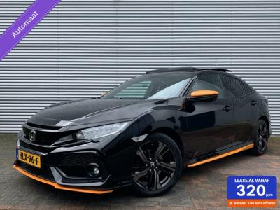 Financial Leas Honda Civic 1.0 i-VTEC Sport Orange Edition Panodak Camera 20 Vol Opties Eerste Eigenaar Led Adaptief Cruise Automaat 87494 KM Gereden Vol O