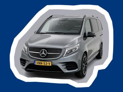 Financial Leas Mercedes-Benz V-Klasse 300d Lang DC Avantgarde AMG line Leder Brabus velgen Airmatic Elektrische schuifdeuren 360 camera Navigatie Trekhaak afneembaar