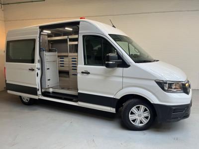 Financial Leas Volkswagen Crafter Werkplaats 35 2.0 TDI 140pk euro6 L3H3 Highline Servicewagen Sortimo Standkachel v230 Trekhaak RIJKLAARPRIJS!